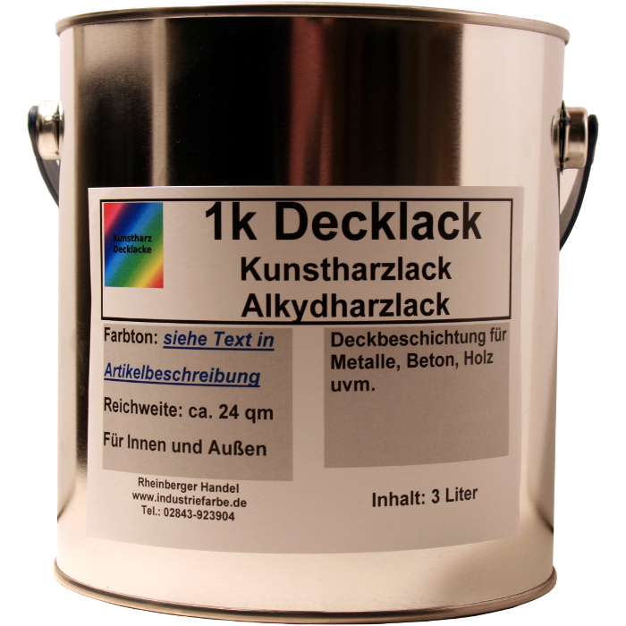 Alkydharz Lack 5 Liter RAL 5015 Himmelblau glänzend Lackfarbe Kunstharz Lack 