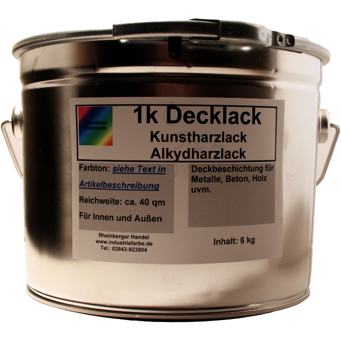 Lackfarbe Kunstharz Lack Alkydharz Lack RAL 7033 Zementgrau glänzend 5 Liter 