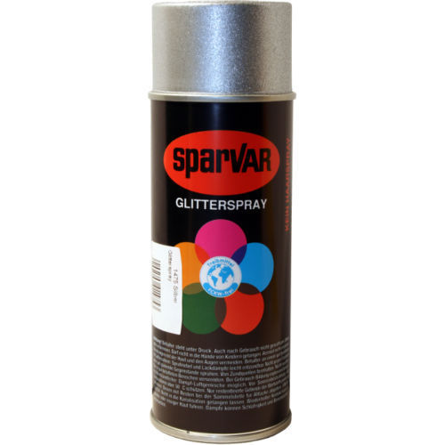 Glitterspray Silber, Silberspray, Deko Spray, Glitterfarbe, 400 ml Sprühdose