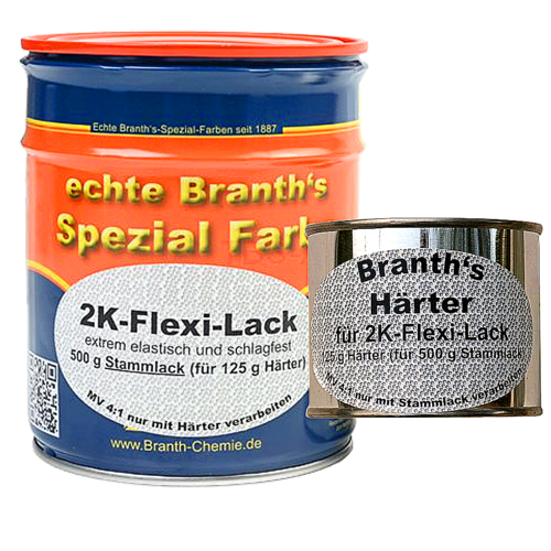 Branth 2k Flexi-Lack, Ladeflächenbeschichtung, 625 g, RAL 9005 Tiefschwarz